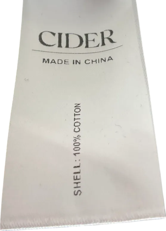 Cider White Tie Front Button Shirt UK XS