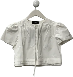 Cider White Tie Front Button Shirt UK XS