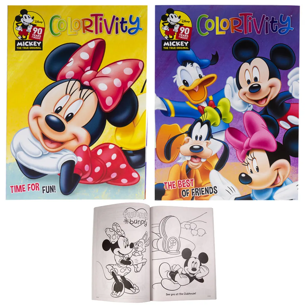 Disney Minnie Mouse Backpack Bundle Coloring Books Washable Markers Drawing Kit