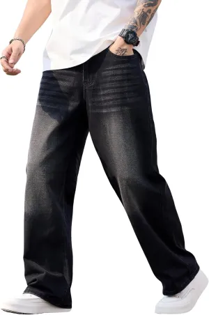 Men's Y2K Hip Hop Street Jeans Gothic Baggy Jeans Wide Leg Denim Pants