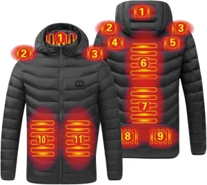 SHAOBGE Women Winter Coat Fashion Female Heating Piece Coat Male Coat Smart Charging Heating Lightweight Down Coats for