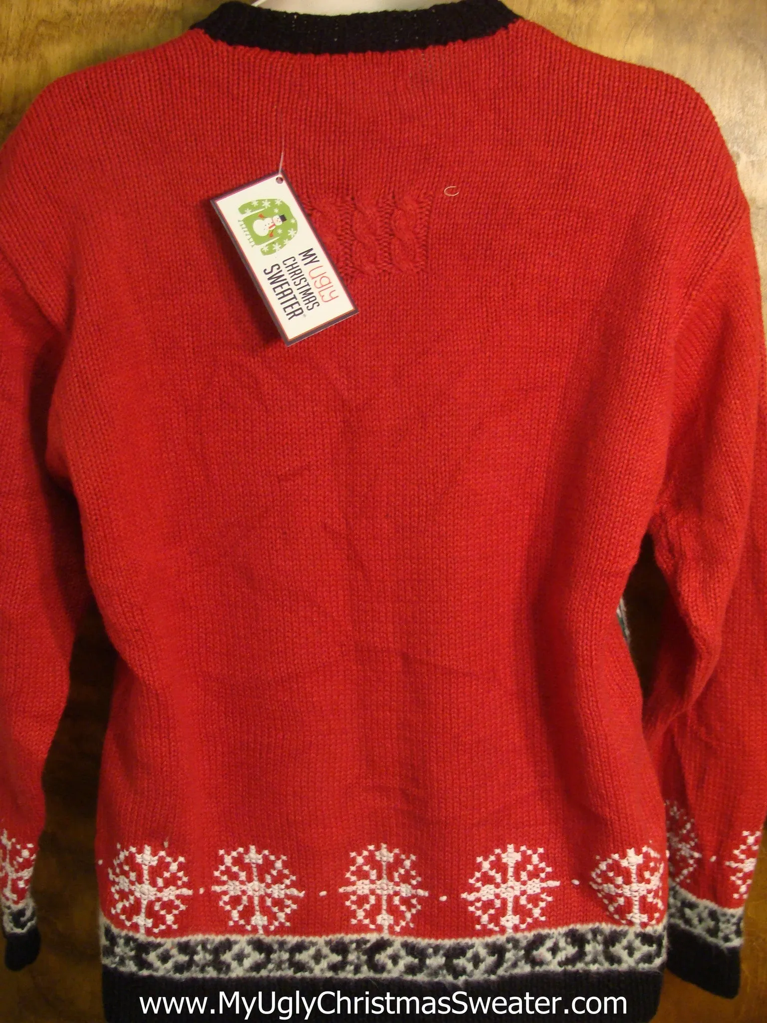 Snowmen In A Line Ugly Christmas Sweater